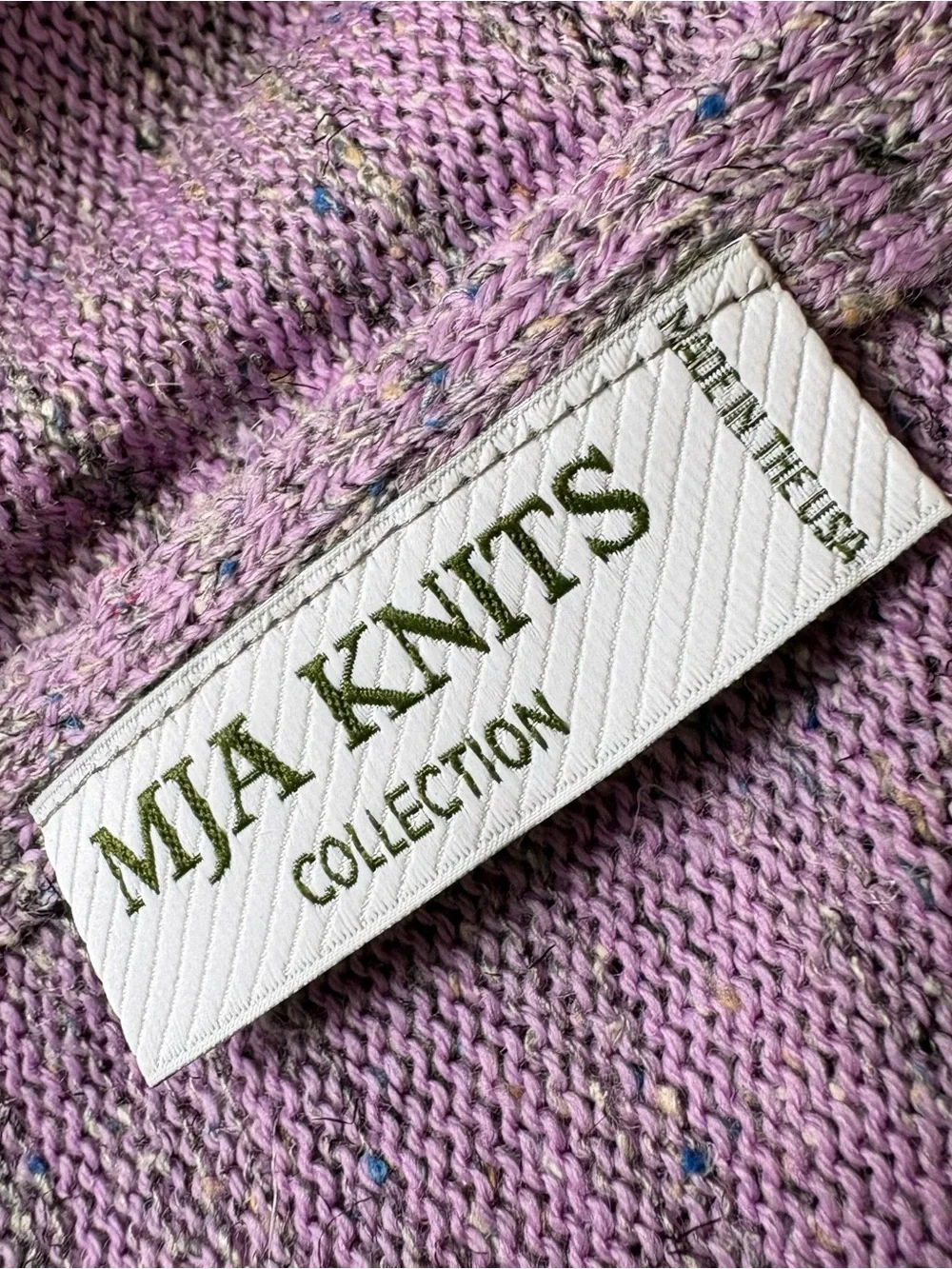 MJA Knits Purple Grey Loop Feeding Nursing Cover Cocoon Warm Soft Made In‎ USA